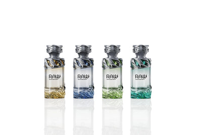 Luxury Twisted Crystal Glass Perfume Bottle with Sculpted Metallic Cap