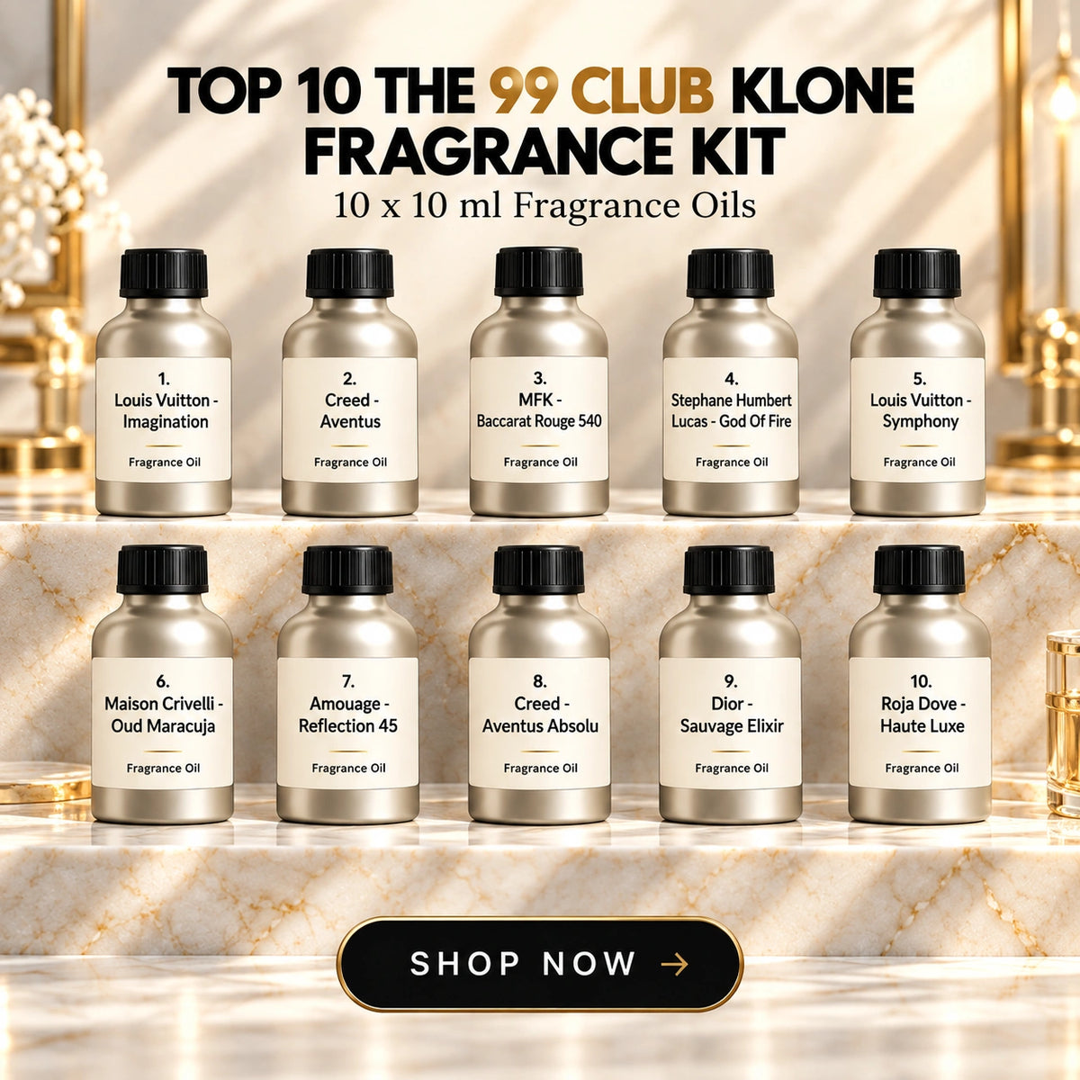 The 99 Club Klone Fragrance Oils Kit | 10x10ml