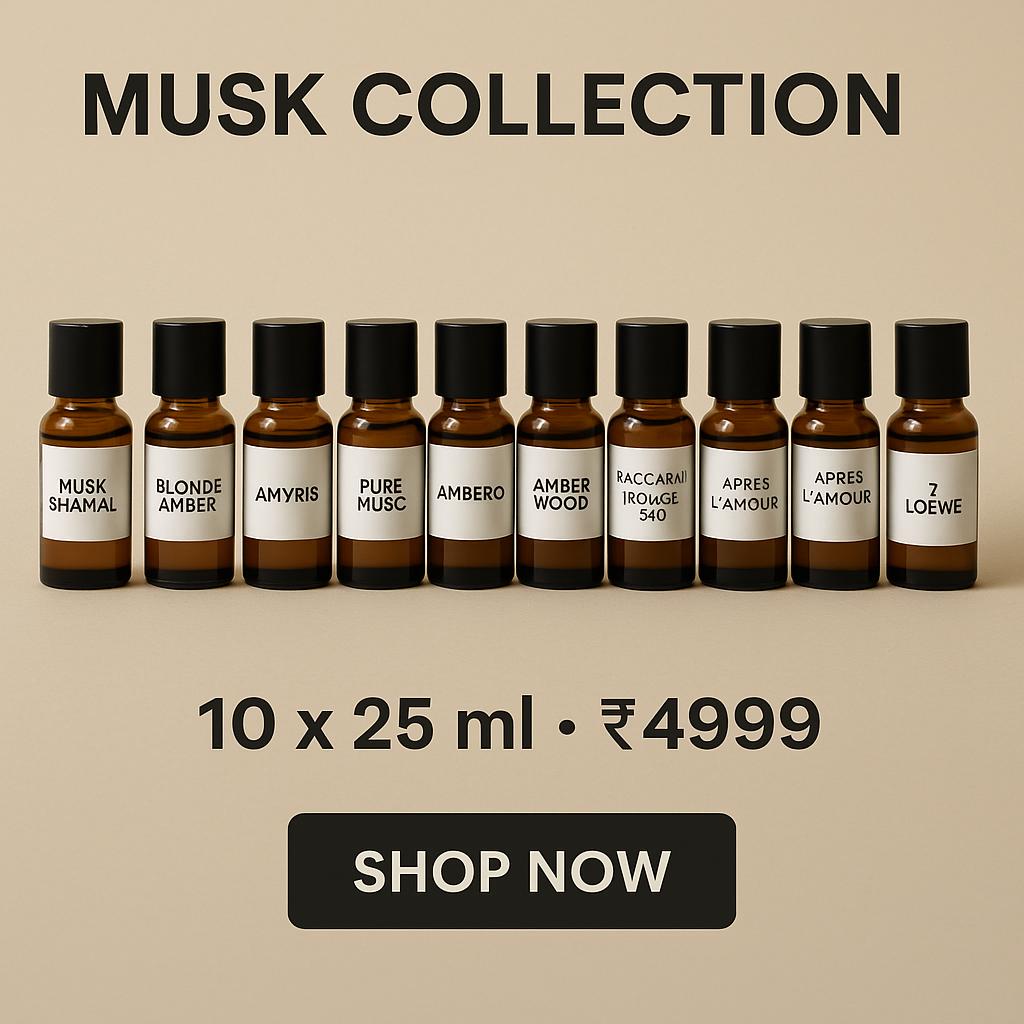 Musk Experience Kit – 10 Identical Perfume Oils Kit (25ml each)