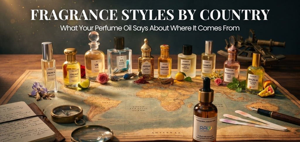 Fragrance styles by country with perfume oils inspired by global scent profiles.