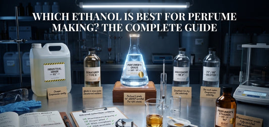 Best ethanol for perfume making comparison with perfumer’s alcohol and industrial ethanol types.