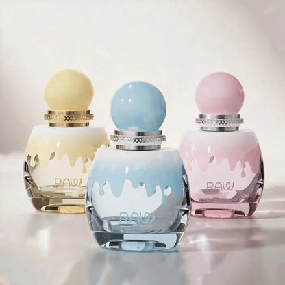 Luxury Molten Light Glass Perfume Bottle with Sphere Cap