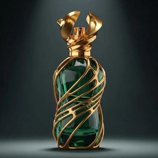 Emerald Crown Luxury Perfume Bottle