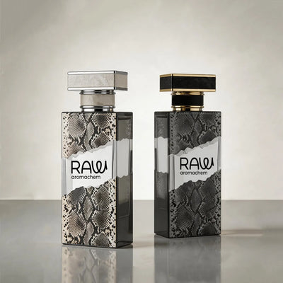 Luxury Rectangular Glass Perfume Bottle with Leather Texture Design