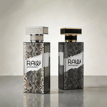 Luxury Rectangular Glass Perfume Bottle with Leather Texture Design