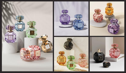 Crystal Heart Luxury Perfume Glass Bottle