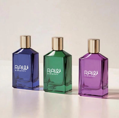 Luxury Ladder Glass Perfume Bottle with Gold Cap