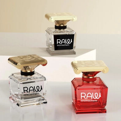 Luxury Ionic Column Glass Perfume Bottle with Architectural Designer Cap