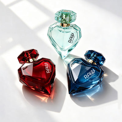 Aurora Gem Luxury Heart Glass Perfume Bottle