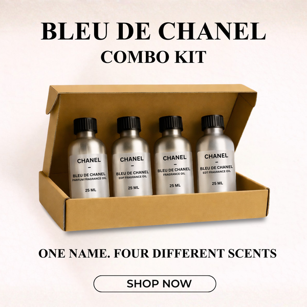 4 × 25 ml Premium Perfume Oils | Identical like Blue de Chanel