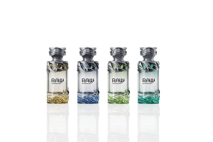 Luxury Twisted Crystal Glass Perfume Bottle with Sculpted Metallic Cap