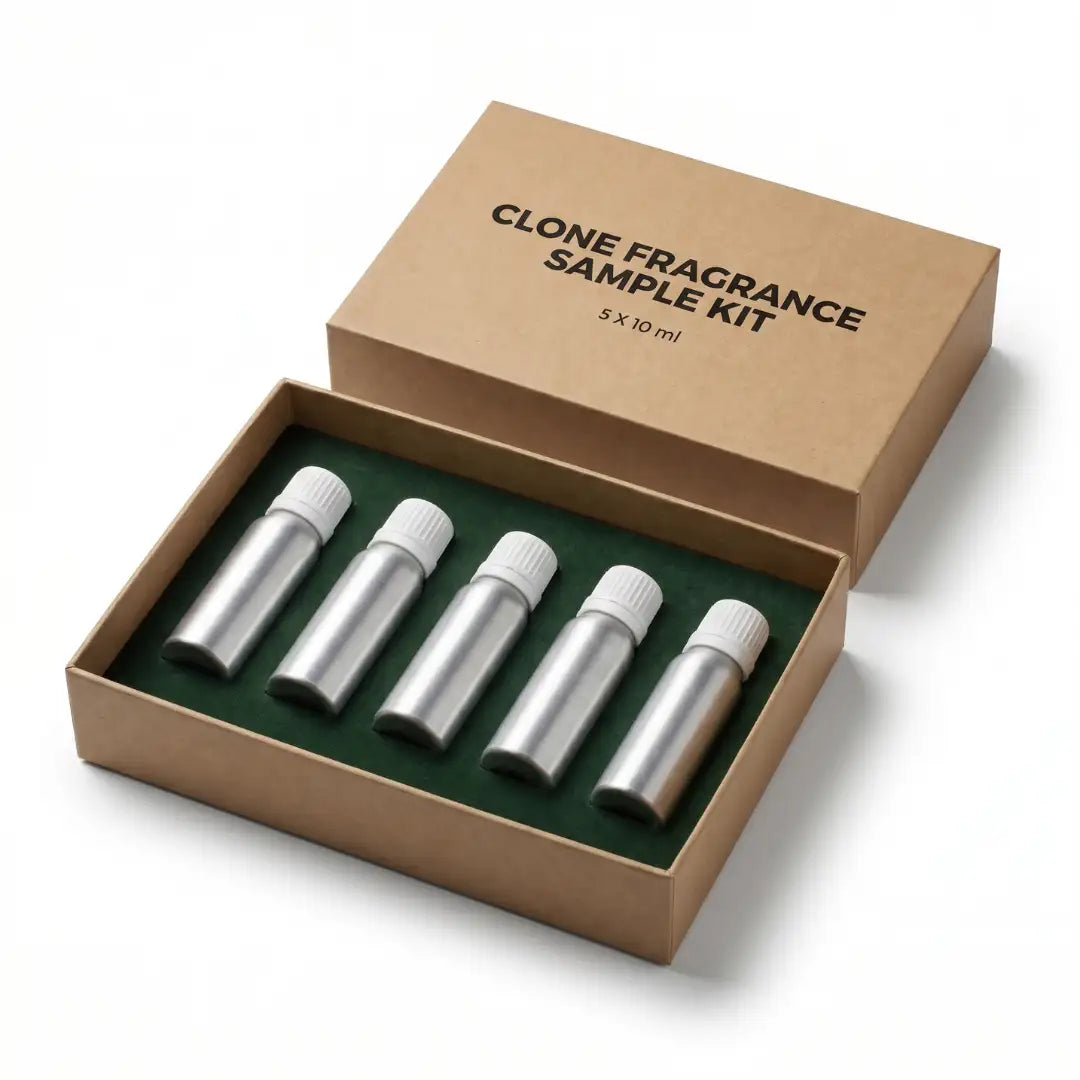Rawaromachem Discovery Box — 5 clone grade perfume oil sampler kit, 99% scent accuracy, fragrance oil tester set for perfume brands 