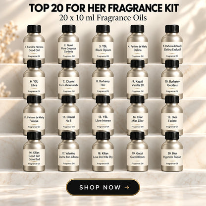 Top 20 For Her Fragrance Oils Kit | 20x10ml