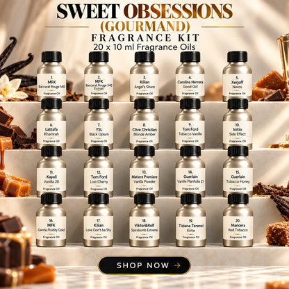 Top 20 Sweet Obsessions (Gourmand) Fragrance Oils Kit | 20x10ml