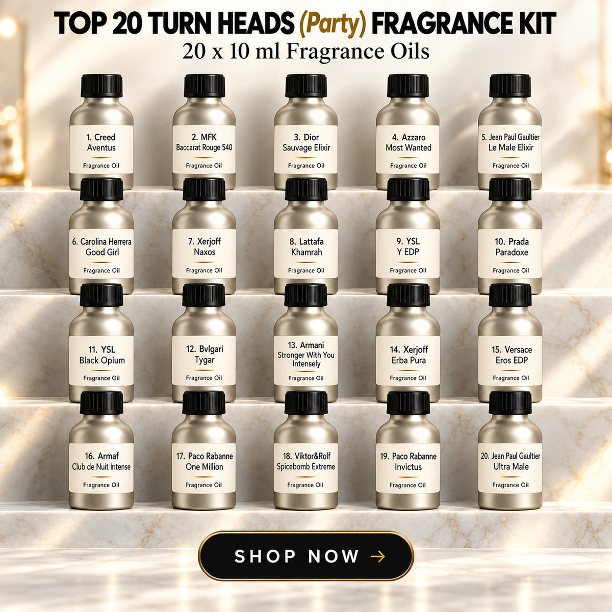 Turn Heads (Party) Fragrance Oils Kit | 20x10ml