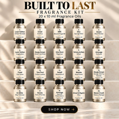 Top 20 Built to Last Fragrance Oils Kit | 20x10ml